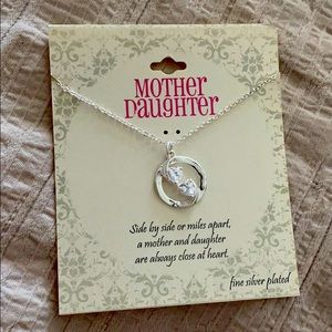 Mother/Daughter Heart Pendant Necklace